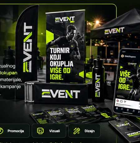 Primjeri promotivnih sportskih vizuala i materijala za turnir